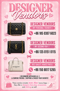 Designer Vendor List ✨