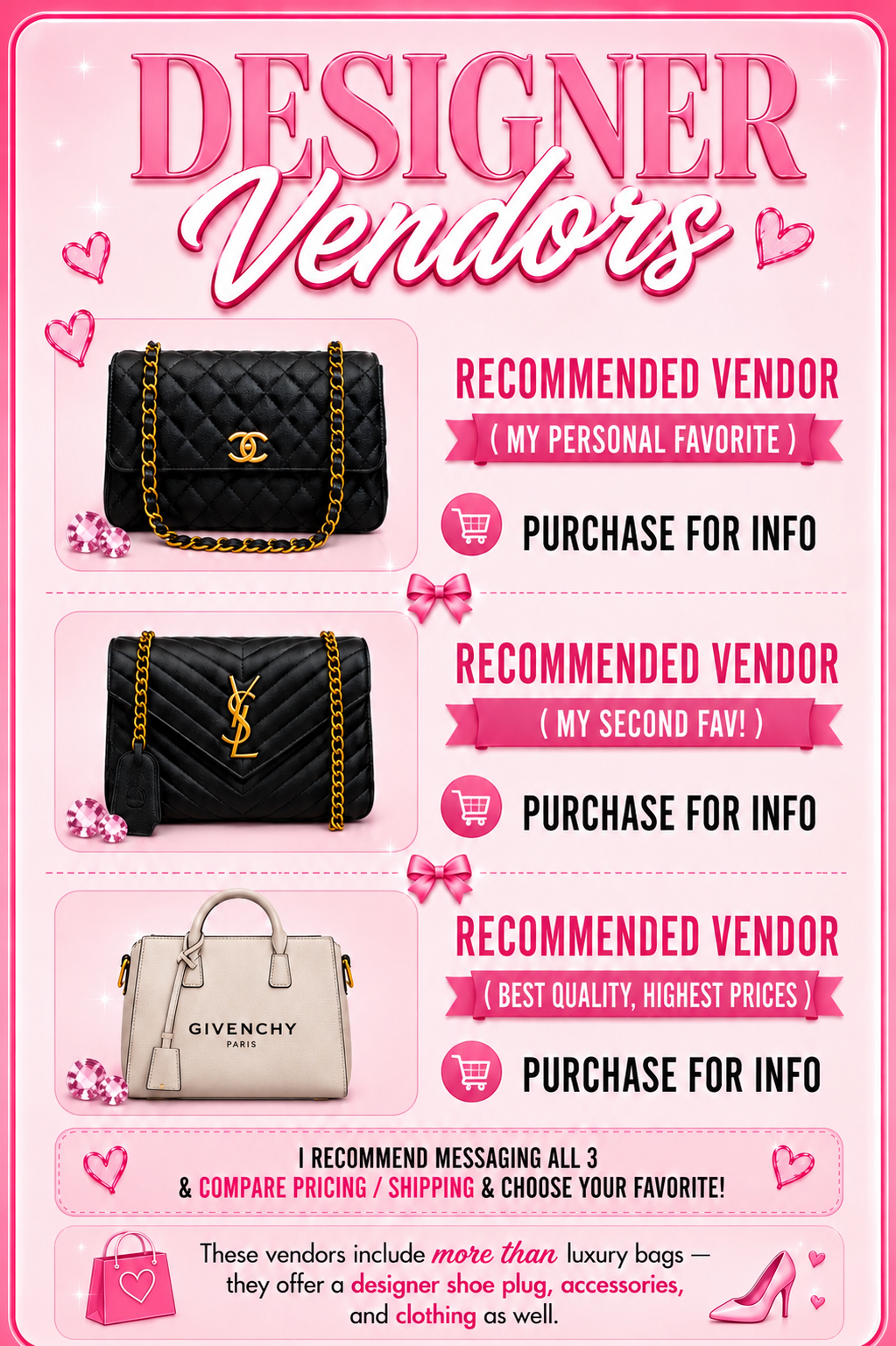 Designer Vendor List ✨